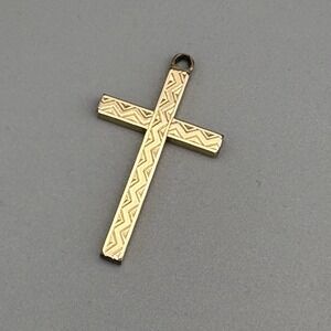 Vintage 12k Gold Filled Cross Pendant Gorgeous!